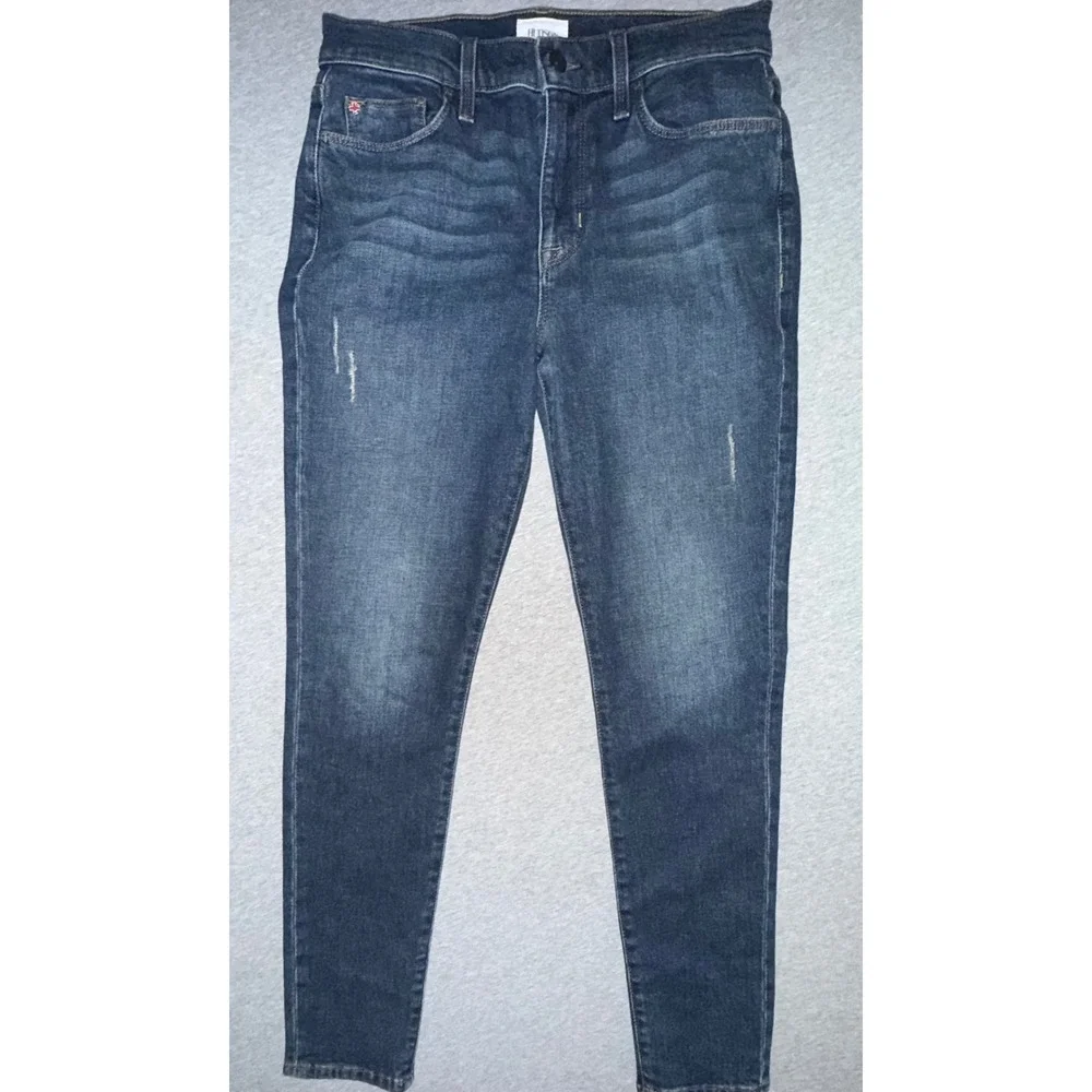 Hudson Womens Krista Jeans Skinny Dark Wash Distressed Denim Streetwear Size 28
